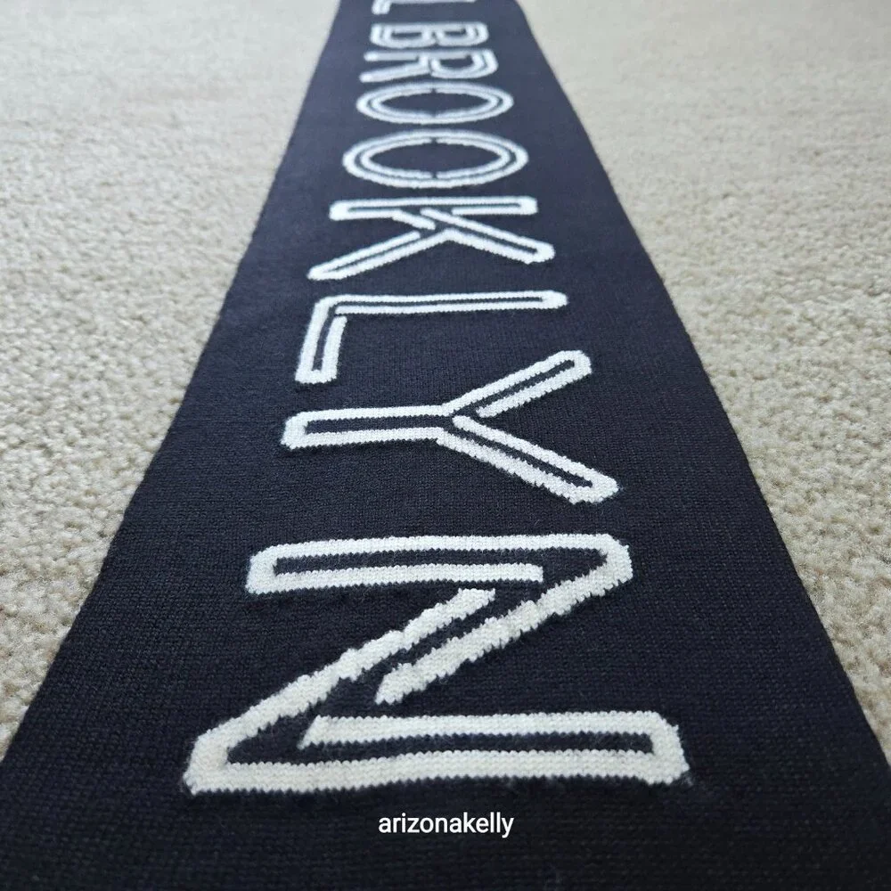 RARE kate spade NO SLEEP TILL BROOKLYN Wool Knit Scarf Beastie Boys Collectible - Picture 9 of 15